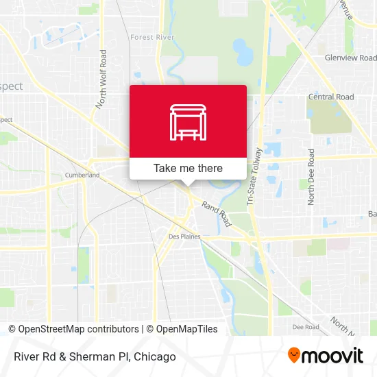 River Rd & Sherman Pl map