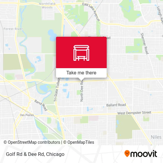 Golf Rd & Dee Rd map