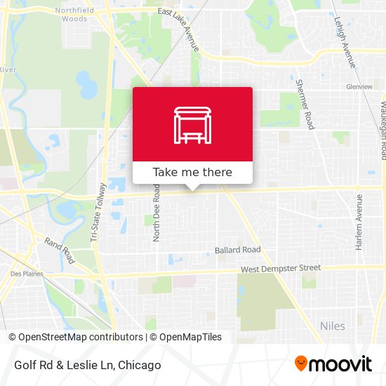 Mapa de Golf Rd & Leslie Ln