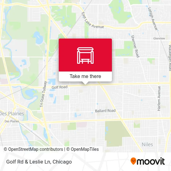 Golf Rd & Leslie Ln map