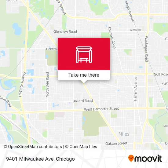 9401 Milwaukee Ave map