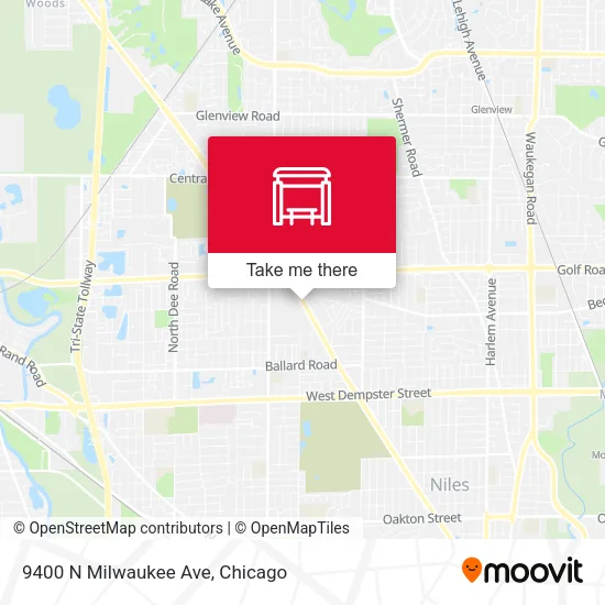 9400 N Milwaukee Ave map
