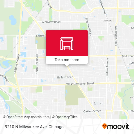 9210 N Milwaukee Ave map