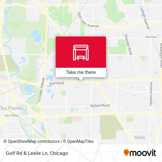 Golf Rd & Leslie Ln map