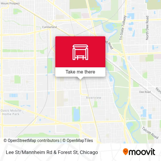 Lee St/Mannheim Rd & Forest St map