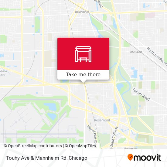 Touhy Ave & Mannheim Rd map