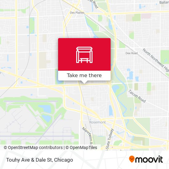 Touhy Ave & Dale St map