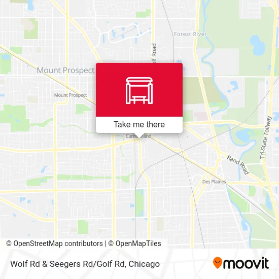 Wolf Rd & Seegers Rd/Golf Rd map