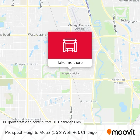 Prospect Heights Metra (55 S Wolf Rd) map
