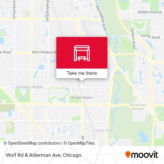 Wolf Rd & Alderman Ave map