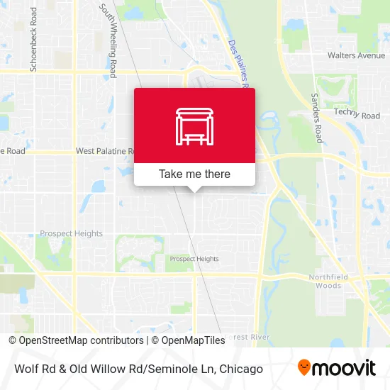 Wolf Rd & Old Willow Rd / Seminole Ln map
