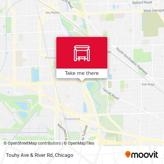 Touhy Ave & River Rd map