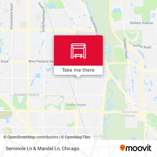 Seminole Ln & Mandel Ln map