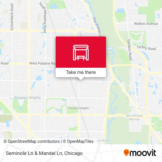 Seminole Ln & Mandel Ln map