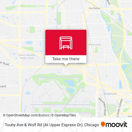 Touhy Ave & Wolf Rd (At Upper Express Dr) map