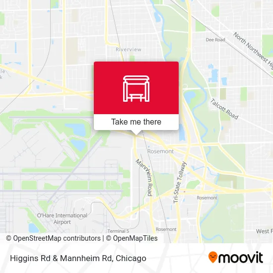 Higgins Rd & Mannheim Rd map