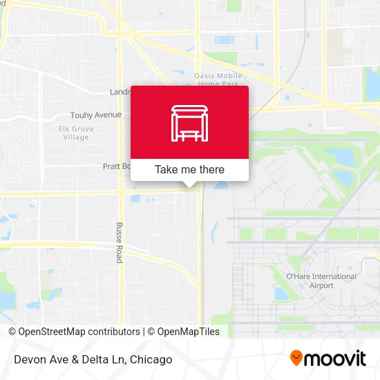 Devon Ave & Delta Ln map
