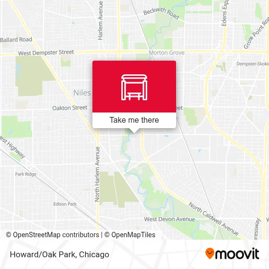 Howard/Oak Park map