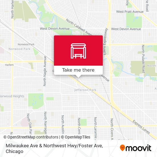 Mapa de Milwaukee Ave & Northwest Hwy / Foster Ave
