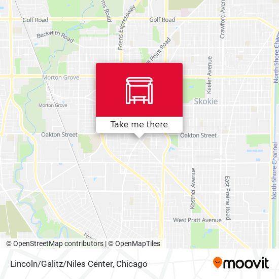 Lincoln/Galitz/Niles Center map