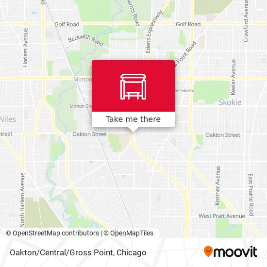 Oakton/Central/Gross Point map