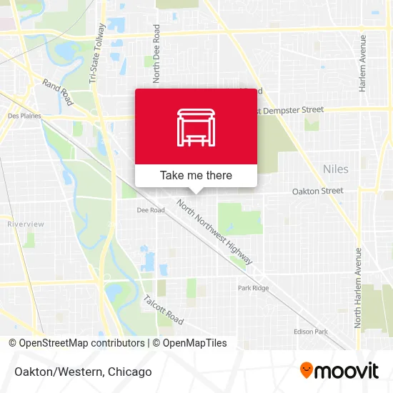 Oakton/Western map