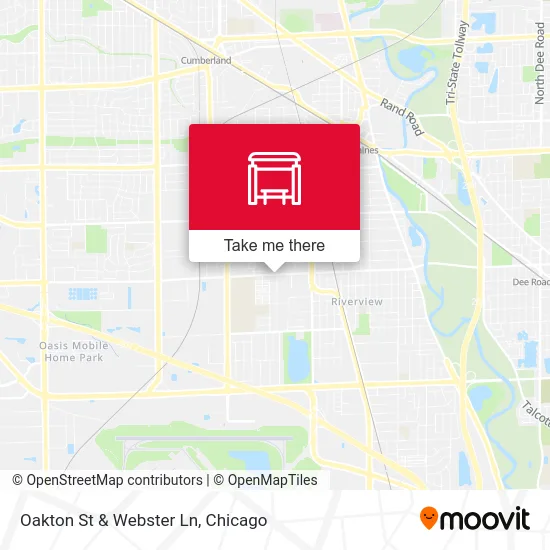 Oakton St & Webster Ln map