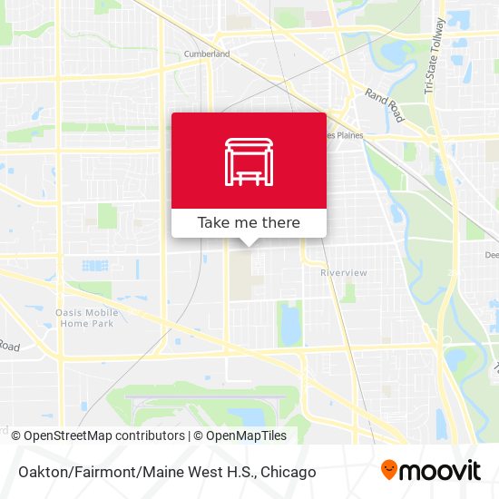 Oakton / Fairmont / Maine West H.S. map