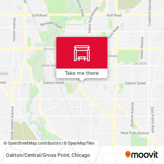 Oakton/Central/Gross Point map