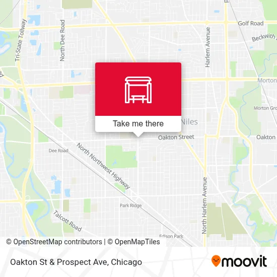 Oakton St & Prospect Ave map