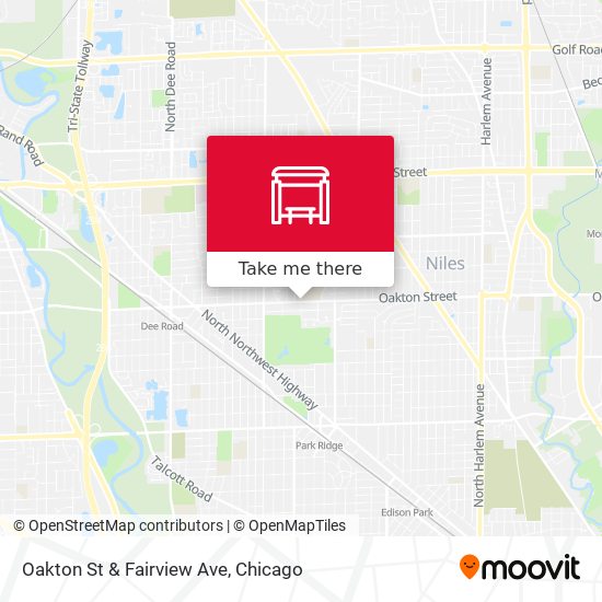 Oakton St & Fairview Ave map