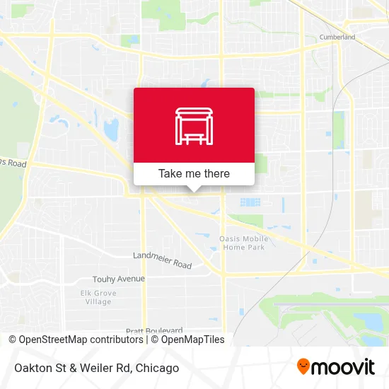 Oakton St & Weiler Rd map