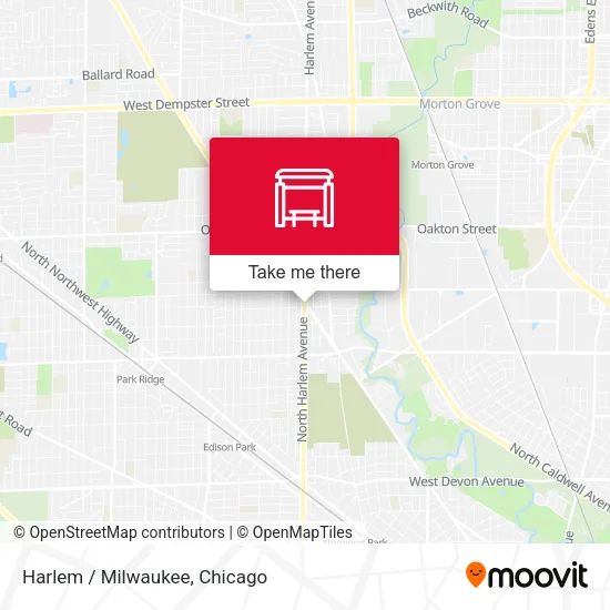 Harlem / Milwaukee map