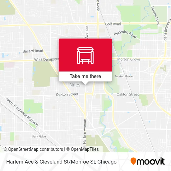 Harlem Ace & Cleveland St / Monroe St map