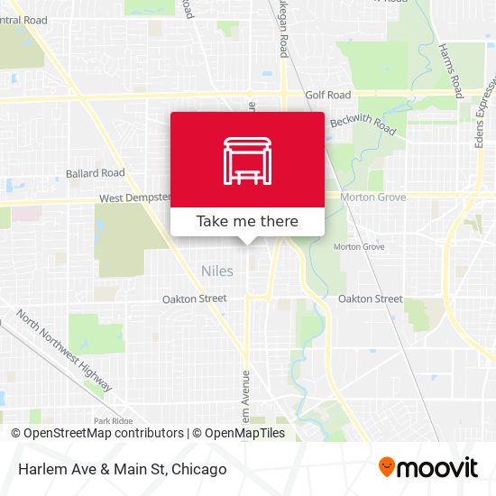 Harlem Ave & Main St map