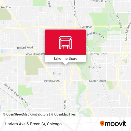 Harlem Ave & Breen St map