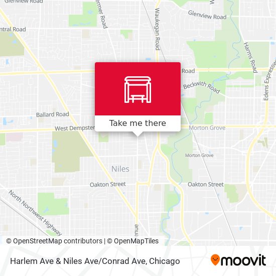 Harlem Ave & Niles Ave / Conrad Ave map