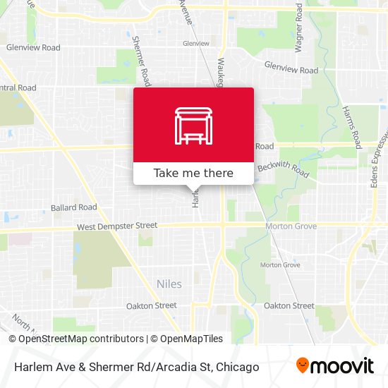 Harlem Ave & Shermer Rd / Arcadia St map