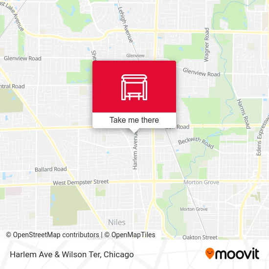 Harlem Ave & Wilson Ter map