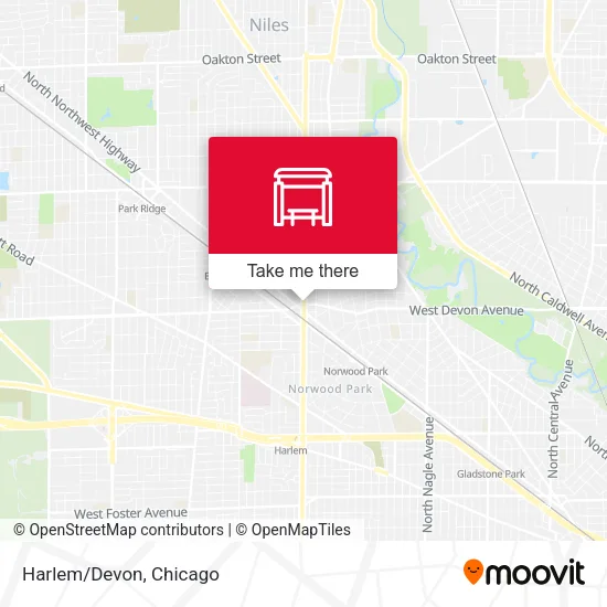 Harlem/Devon map