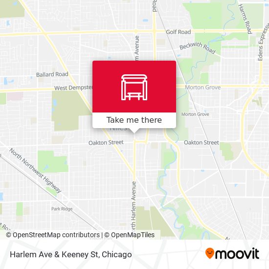 Harlem Ave & Keeney St map