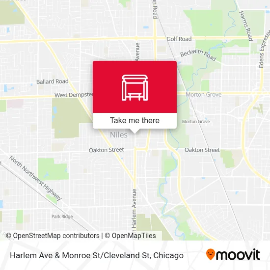 Harlem Ave & Monroe St / Cleveland St map