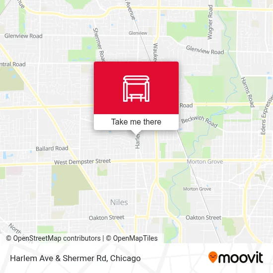 Harlem Ave & Shermer Rd map