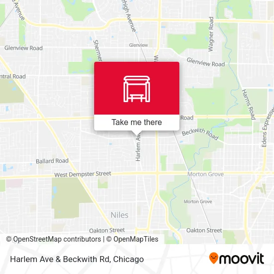 Harlem Ave & Beckwith Rd map