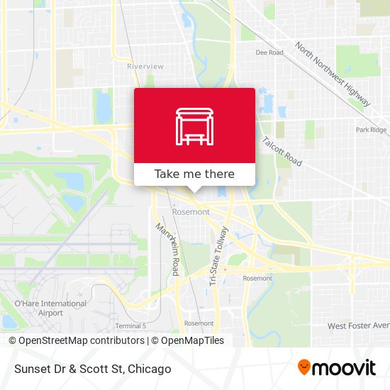 Sunset Dr & Scott St map