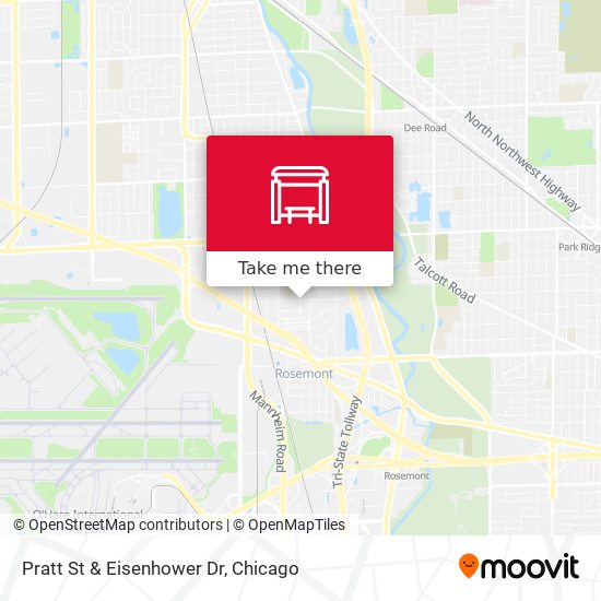 Pratt St & Eisenhower Dr map