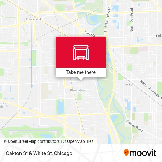Oakton St & White St map