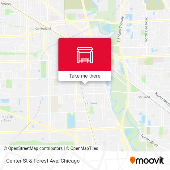 Center St & Forest Ave map