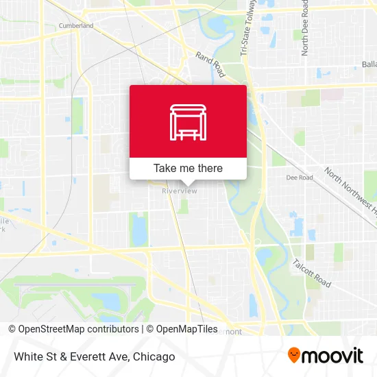 White St & Everett Ave map