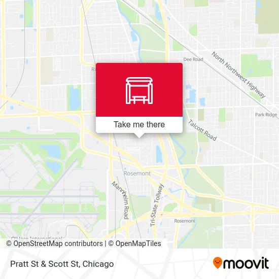 Pratt St & Scott St map